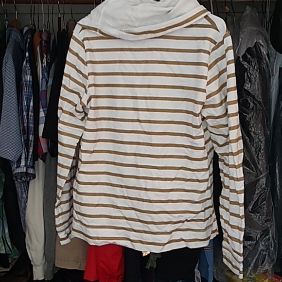 J. Crew Funnel Neck Striped Pullover - Picture 3 of 9